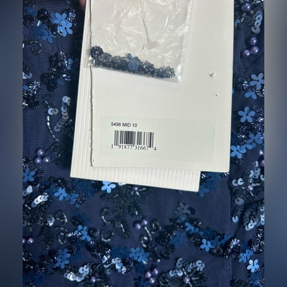 Mac Duggal Navy Sequin Gown - Picture 9 of 15